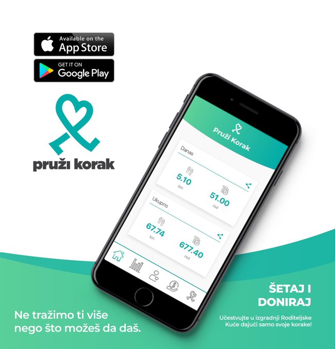 Aplikacija "Pruži korak"