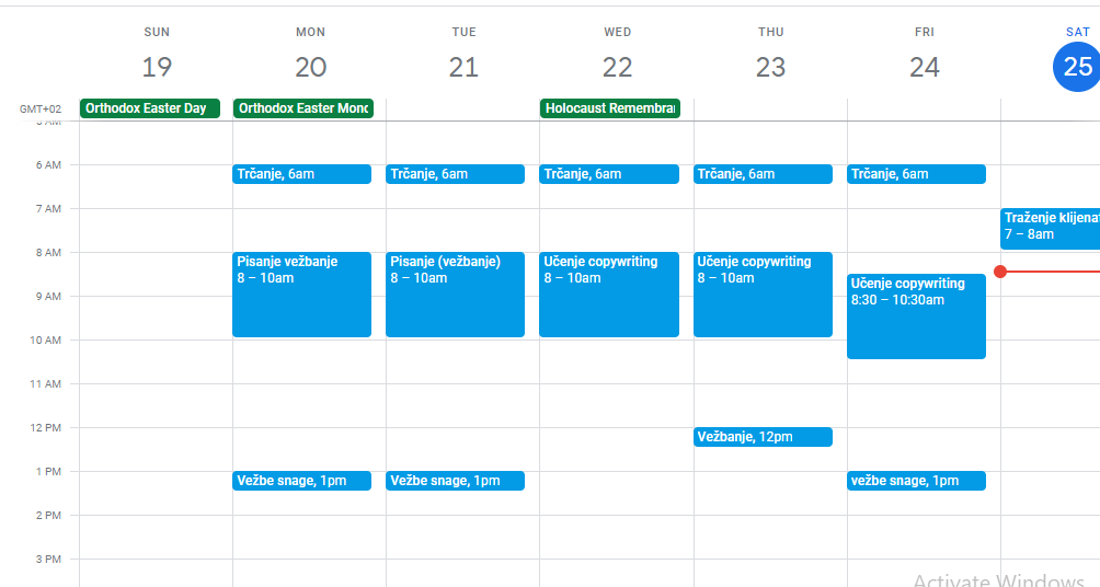 Kalendar produktivnosti
