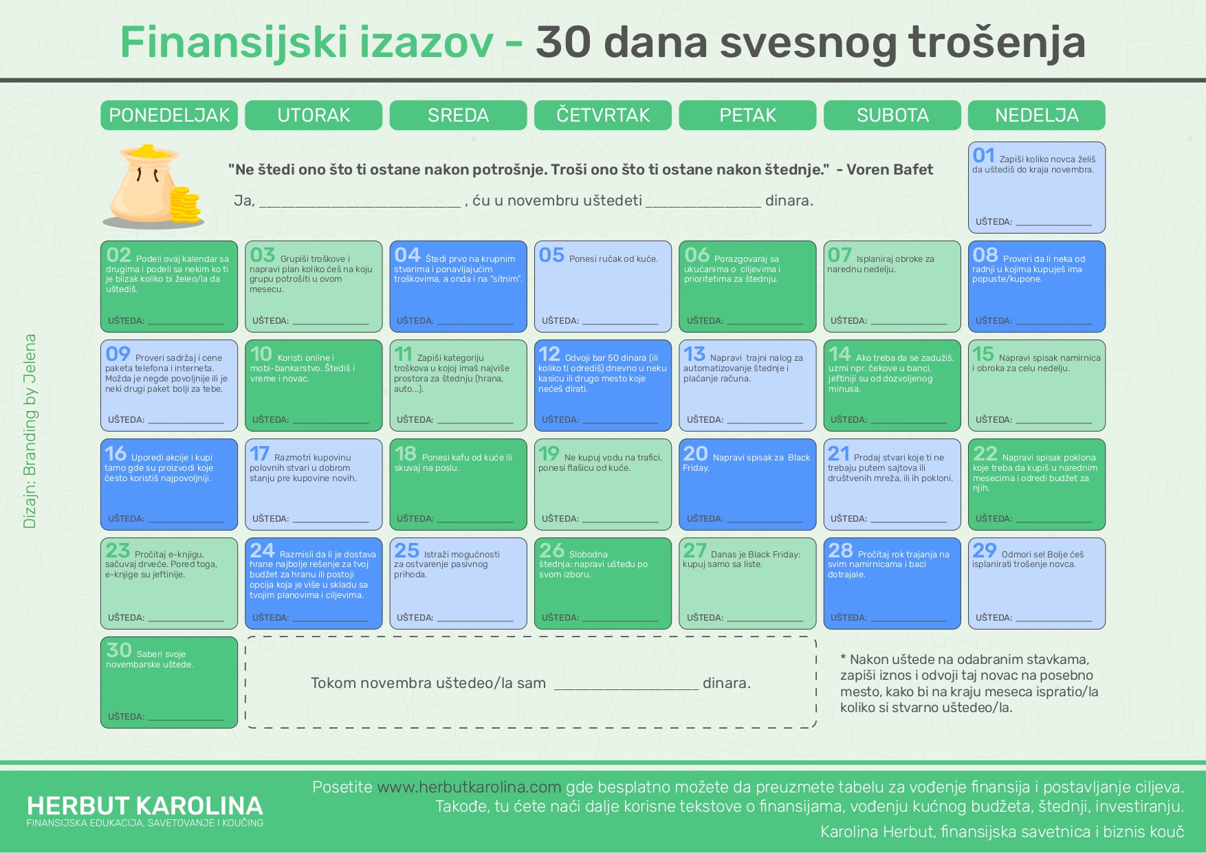 kalendar štednje